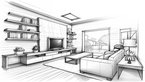 interior design sketch